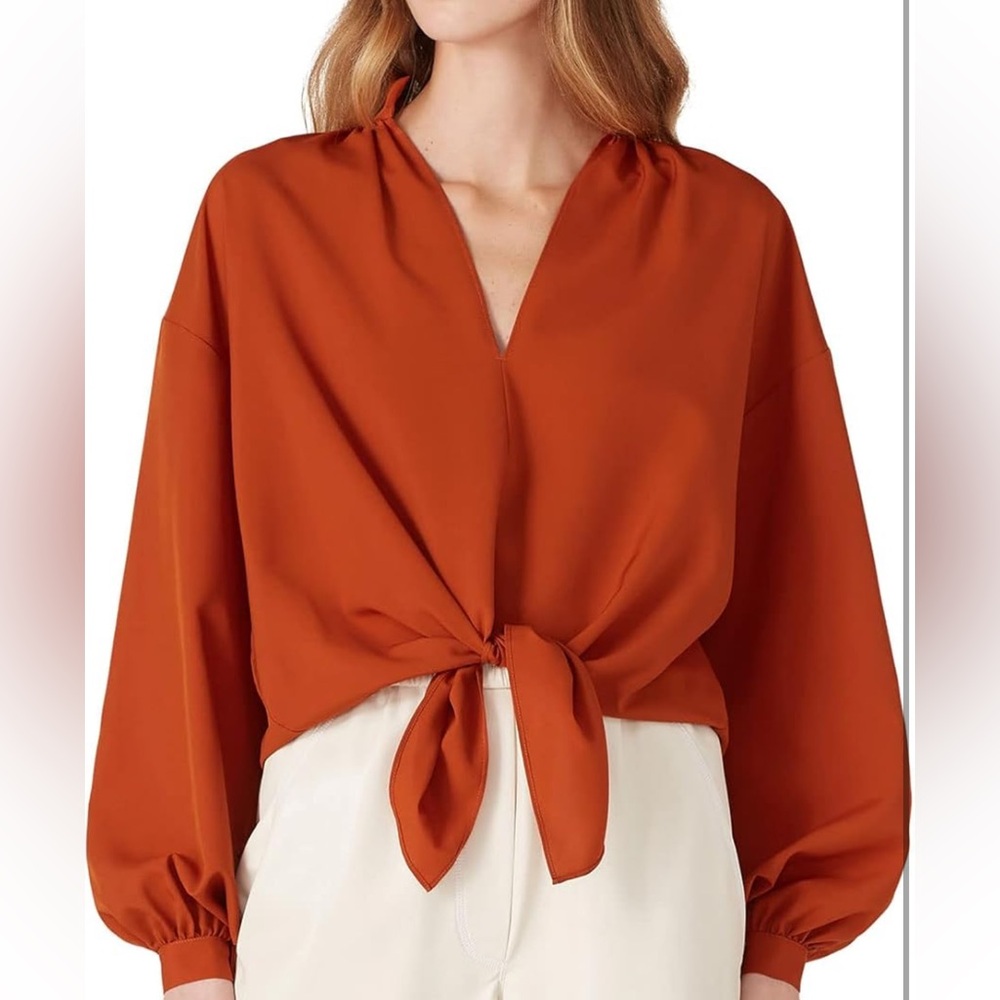 NWT TOME Collective Tie Front Blouse